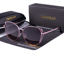Load image into Gallery viewer, LMAOCLAN Polarized Sunglasses Women Ladies Sun Glasses Female Vintage Hollow Out Oversized Eyewear UV400