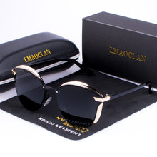 Load image into Gallery viewer, LMAOCLAN Women Polarized Sunglasses  Cat Eye Ladies Vintage Brand Designer Female Sun Glasses Oculos Gafas