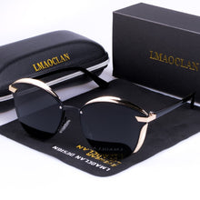 Load image into Gallery viewer, LMAOCLAN Women Polarized Sunglasses  Cat Eye Ladies Vintage Brand Designer Female Sun Glasses Oculos Gafas