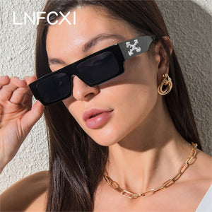 LNFCXI 2023 Occhiali da sole retrò da uomo Occhiali da sole femminili per donna Occhiali da sole da donna Freccia Logo Occhiali Gafas De Sol 