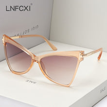Load image into Gallery viewer, LNFCXI Cat Eye Retro Large Frame Sunglasses Men Women Shades Vintage Glasses UV400 Gafas De Sol Mujer