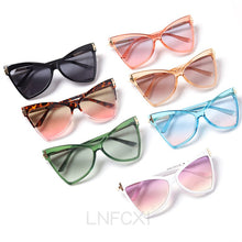 Load image into Gallery viewer, LNFCXI Cat Eye Retro Large Frame Sunglasses Men Women Shades Vintage Glasses UV400 Gafas De Sol Mujer