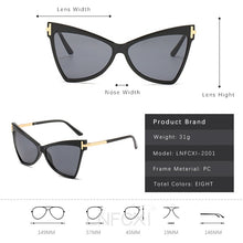 Load image into Gallery viewer, LNFCXI Cat Eye Retro Large Frame Sunglasses Men Women Shades Vintage Glasses UV400 Gafas De Sol Mujer
