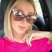 Load image into Gallery viewer, LNFCXI Cat Eye Retro Large Frame Sunglasses Men Women Shades Vintage Glasses UV400 Gafas De Sol Mujer