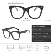 Load image into Gallery viewer, LNFCXI Classic Anti-Blue Light Glasses Frame Brand Designer Square Optical Leopard Decoration Frames Computer Glasse