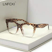 Load image into Gallery viewer, LNFCXI Classic Anti-Blue Light Glasses Frame Brand Designer Square Optical Leopard Decoration Frames Computer Glasse