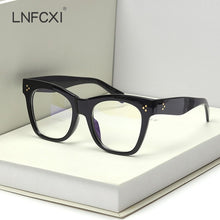 Load image into Gallery viewer, LNFCXI Classic Anti-Blue Light Glasses Frame Brand Designer Square Optical Leopard Decoration Frames Computer Glasse