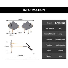 Load image into Gallery viewer, LNFCXI Ins Popular Cloud Shape Raining Sunglasses Women Rimless Gradient Shades Men UV400