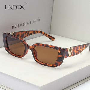LNFCXI Occhiali da sole Cat Eye retrò con montatura piccola per donna 2022 V Occhiali da sole da uomo Occhiali da sole in gelatina con cerniere in metallo 