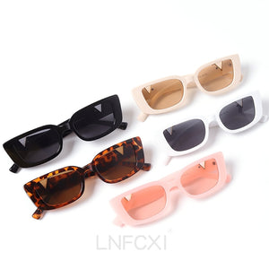 LNFCXI Occhiali da sole Cat Eye retrò con montatura piccola per donna 2022 V Occhiali da sole da uomo Occhiali da sole in gelatina con cerniere in metallo 