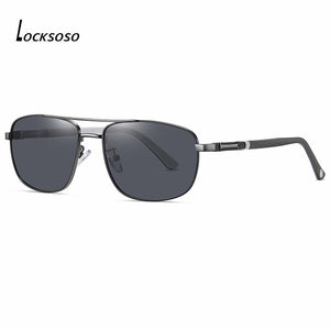 LOCKSOSO Sunglasses Men 2023 Classic Retro Driving Summer Polarized UV400 Decorative Sun Glasses mirror brand designer