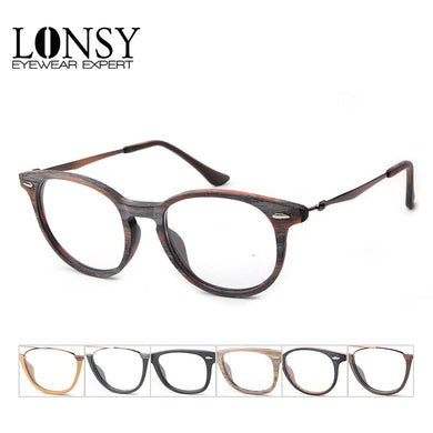 LONSY 2016 Brand Designer Acetate Optical Glasses Frame Men Retro Round Eye Glasses Frames For Women Eyewear frame R4211