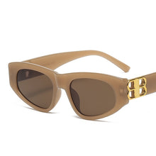 Carica l&#39;immagine nel visualizzatore di Gallery, LONSY Cat Eye Sunglasses Women Men  Brand Designer Retro Small Square Rectangle Sun Glasses Shades Female UV400