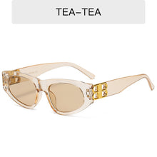 Carica l&#39;immagine nel visualizzatore di Gallery, LONSY Cat Eye Sunglasses Women Men  Brand Designer Retro Small Square Rectangle Sun Glasses Shades Female UV400