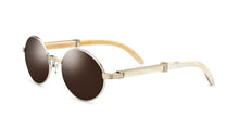 Load image into Gallery viewer, LONSY  Round Design Nature Crystal Buffalo Horn Sunglasses Women Vintage Eyeglasses Oculos Gafas Accessories