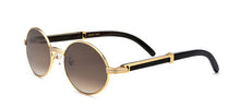 Load image into Gallery viewer, LONSY  Round Design Nature Crystal Buffalo Horn Sunglasses Women Vintage Eyeglasses Oculos Gafas Accessories