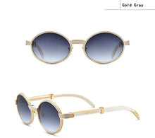 Load image into Gallery viewer, LONSY  Round Design Nature Crystal Buffalo Horn Sunglasses Women Vintage Eyeglasses Oculos Gafas Accessories