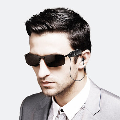 LONSY Men Sunglasses Polarized Pilot Driving Bluetooth Earphone Smart Glasses Outdoor Sport Headphone Stereo Music