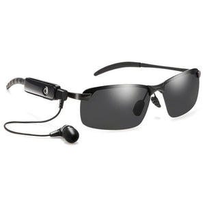 LONSY Men Sunglasses Polarized Pilot Driving Bluetooth Earphone Smart Glasses Outdoor Sport Headphone Stereo Music