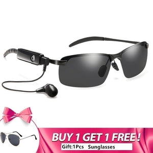 LONSY Men Sunglasses Polarized Pilot Driving Bluetooth Earphone Smart Glasses Outdoor Sport Headphone Stereo Music