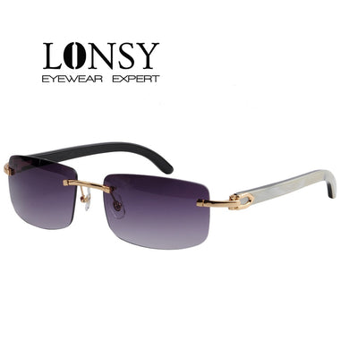 LONSY Original Buffalo Horn  Sunglasses with high transmittace CR39 Lens