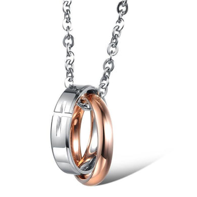 Fashion Lover's Necklaces Classical 316L Stainless Steel Cross Design Pendant New Rose Gold/Black Color Jewelry