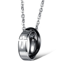Carica l&#39;immagine nel visualizzatore di Gallery, Fashion Lover&#39;s Necklaces Classical 316L Stainless Steel Cross Design Pendant New Rose Gold/Black Color Jewelry