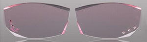 LOUISE STAR Titanium Fashion Anti-Blue Light Diamond Frameless Flat mirror Trend Carved Lens Elegant Female Prescription Glasses