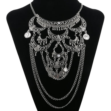 Collares 2018 Boho Maxi Choker Collier Femme Collana Vintage Colar Statement Collana bohémien da donna Gioielleria raffinata 