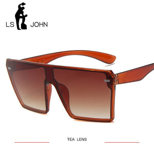LS JOHN Oversized Women Sunglasses 2023 Brand Designer Big Frame Square Sunglasses Women UV400 Sun Glasses for Woman Eyewear