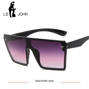 LS JOHN Oversized Women Sunglasses 2023 Brand Designer Big Frame Square Sunglasses Women UV400 Sun Glasses for Woman Eyewear