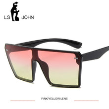 Load image into Gallery viewer, LS JOHN Oversized Women Sunglasses 2023 Brand Designer Big Frame Square Sunglasses Women UV400 Sun Glasses for Woman Eyewear