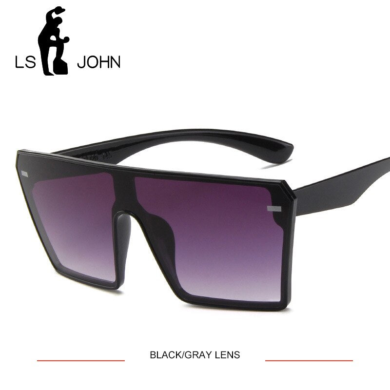 LS JOHN Oversized Women Sunglasses 2023 Brand Designer Big Frame Square Sunglasses Women UV400 Sun Glasses for Woman Eyewear
