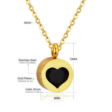 Load image into Gallery viewer, Exquisite CZ Crystal Jewelry Round Heart Pendants &amp; Necklaces Stainless Steel Chain Necklace For Women Best Gift