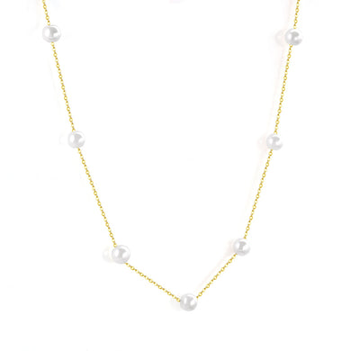 LUXUKISSKIDS Gold Fake Pearl 6mm Pendant Link Chain 2020 Choker Necklace Women Jewelry Stainless Steel Babygirl Necklaces Set