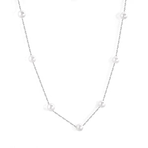LUXUKISSKIDS Gold Fake Pearl 6mm Pendant Link Chain 2020 Choker Necklace Women Jewelry Stainless Steel Babygirl Necklaces Set