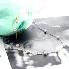 Carica l&#39;immagine nel visualizzatore di Gallery, LUXUKISSKIDS Gold Fake Pearl 6mm Pendant Link Chain 2020 Choker Necklace Women Jewelry Stainless Steel Babygirl Necklaces Set