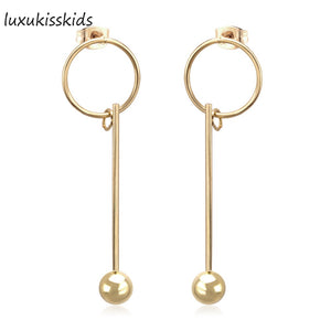 LUXYKISSKIDS Fashion Personality New Round Ball Pendant Dangle Earrings Women Fashion Drop Earrings Party