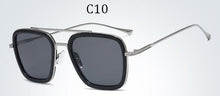 Load image into Gallery viewer, LVVKEE 2023 Classic Tony Stark Sunglasses men square Glasses man steampunk Unisex glasses UV400 Oculos De Sol