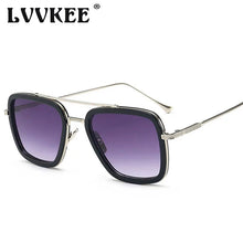 Load image into Gallery viewer, LVVKEE 2023 Classic Tony Stark Sunglasses men square Glasses man steampunk Unisex glasses UV400 Oculos De Sol