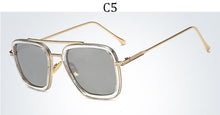 Load image into Gallery viewer, LVVKEE 2023 Classic Tony Stark Sunglasses men square Glasses man steampunk Unisex glasses UV400 Oculos De Sol