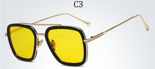 Load image into Gallery viewer, LVVKEE 2023 Classic Tony Stark Sunglasses men square Glasses man steampunk Unisex glasses UV400 Oculos De Sol