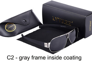 LVVKEE Brand Designer Driving Sun Glasses Polarized Mens Sunglasses For Male Eyewear Accessories shades oculos de sol masculino