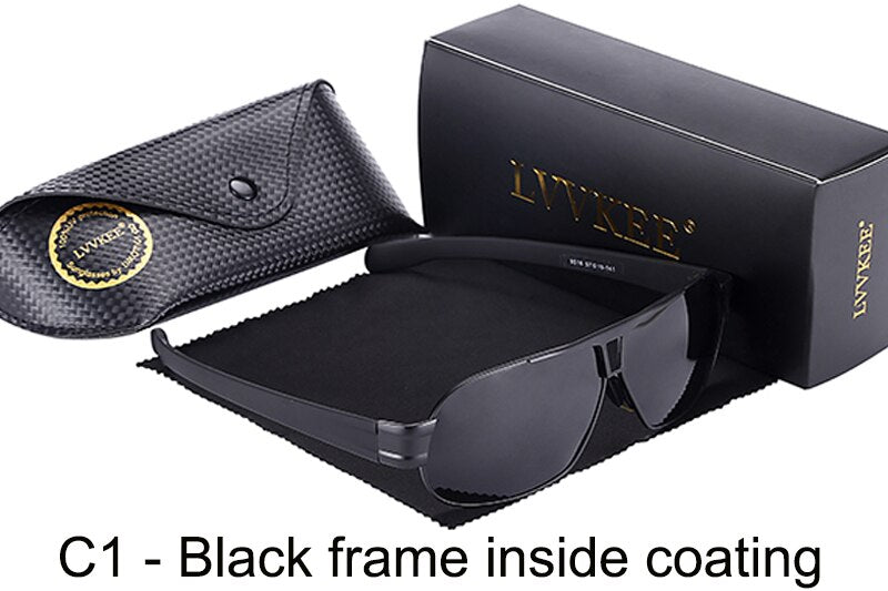 LVVKEE Brand Designer Driving Sun Glasses Polarized Mens Sunglasses For Male Eyewear Accessories shades oculos de sol masculino