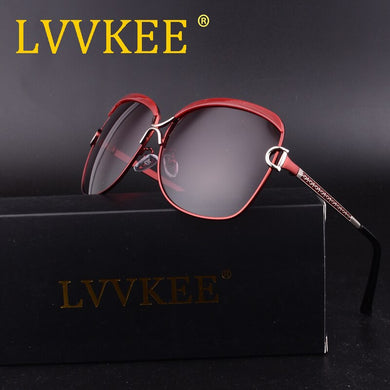 LVVKEE Ladies Sunglasses  Brand Designer HD Polarized Sun Glass for women Aluminum alloy frame Retro Eyeglasses