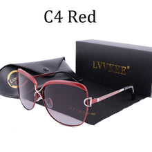 Load image into Gallery viewer, LVVKEE Ladies Sunglasses  Brand Designer HD Polarized Sun Glass for women Aluminum alloy frame Retro Eyeglasses
