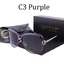 Load image into Gallery viewer, LVVKEE Ladies Sunglasses  Brand Designer HD Polarized Sun Glass for women Aluminum alloy frame Retro Eyeglasses