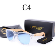 Load image into Gallery viewer, LVVKEE Retro Wood Sunglasses Men Bamboo Sunglass Women Brand Design Sport Goggles Clear Ocean Sun Glasses Shades lunette oculo
