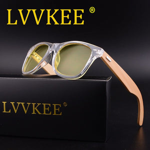 LVVKEE Retro Wood Sunglasses Men Bamboo Sunglass Women Brand Design Sport Goggles Clear Ocean Sun Glasses Shades lunette oculo