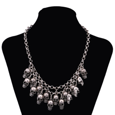 2019 Fashion Rock Punk Skull Necklaces & Pendants Statement Collares Necklace Vintage Pirate Skeleton Women Jewelry